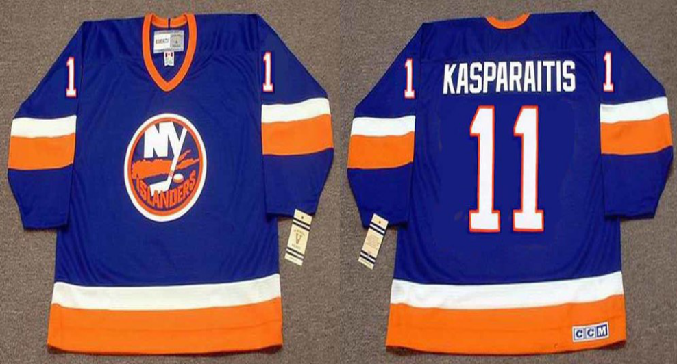 2019 Men New York Islanders 11 Kasparaitis blue CCM NHL jersey